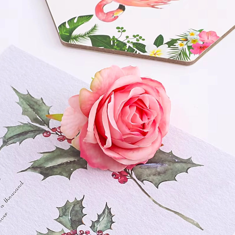 Pink Princess Suki Rose Artificial Flower Head Cake Topper | Flower Head Cake Decoration