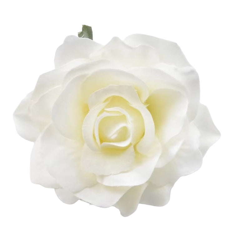 Large Off White Rose Artificial Flower Cake Topper | Flower Head Cake Decoration