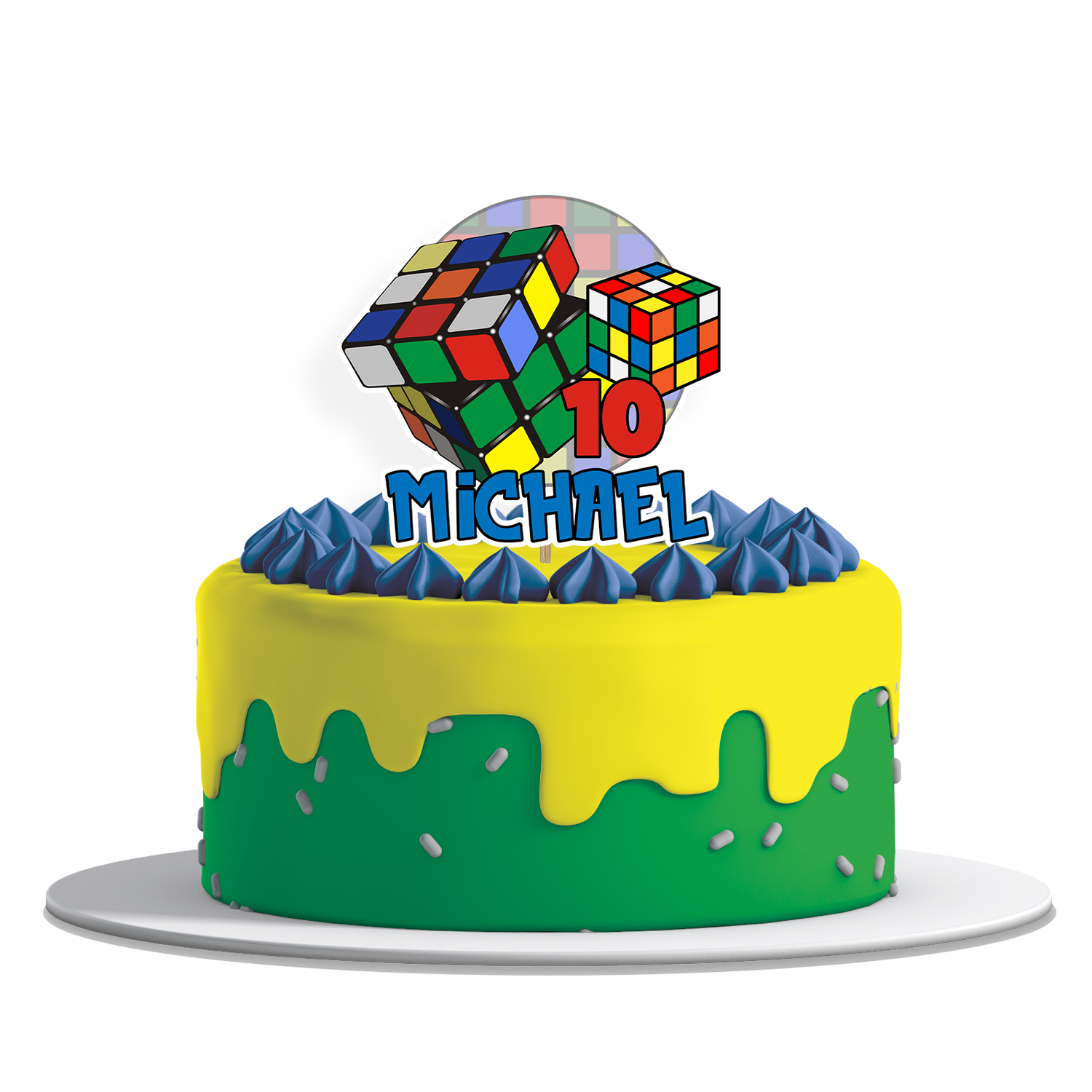 Personalized Cake Toppers for Rubiks, Rubik Cube