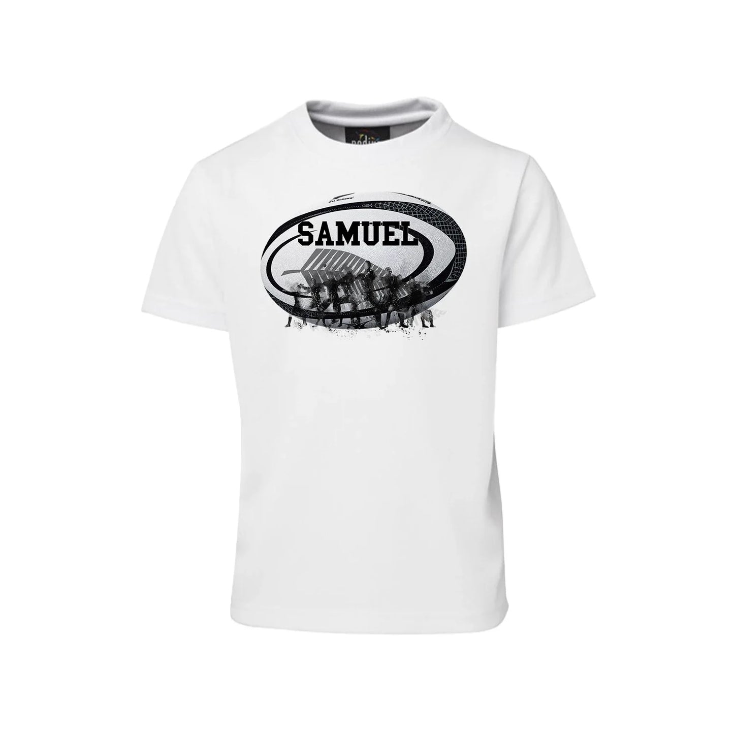 Rugby NZ Sublimation T-Shirt with custom rugby-inspired prints