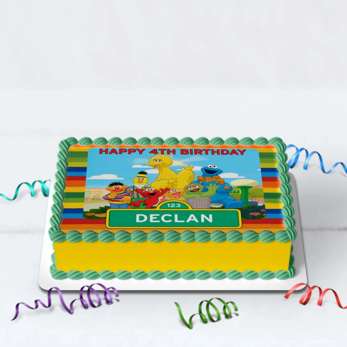 Sesame Street Personalized Edible Sheet Cake Topper Custom