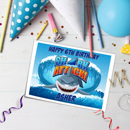 Customizable Shark Edible Cake Images for Rectangle Cakes - Add a Splash to Your Celebration