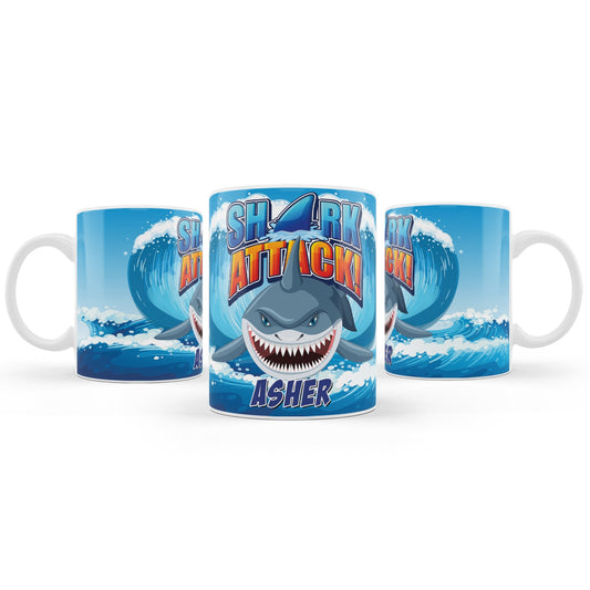 Shark sublimation mug for personalized drinkware