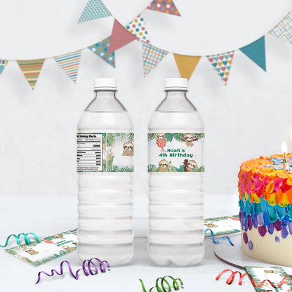 Sloths Birthday Decorations, Sloth Party Supplies, Sloth Birthday Themed, Lazy Animal Digital Template, Editable Sloth Image SVG PNG