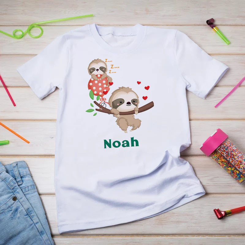 Sloths Birthday Decorations, Sloth Party Supplies, Sloth Birthday Themed, Lazy Animal Digital Template, Editable Sloth Image SVG PNG