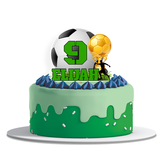 Personalized Soccer Cake Toppers