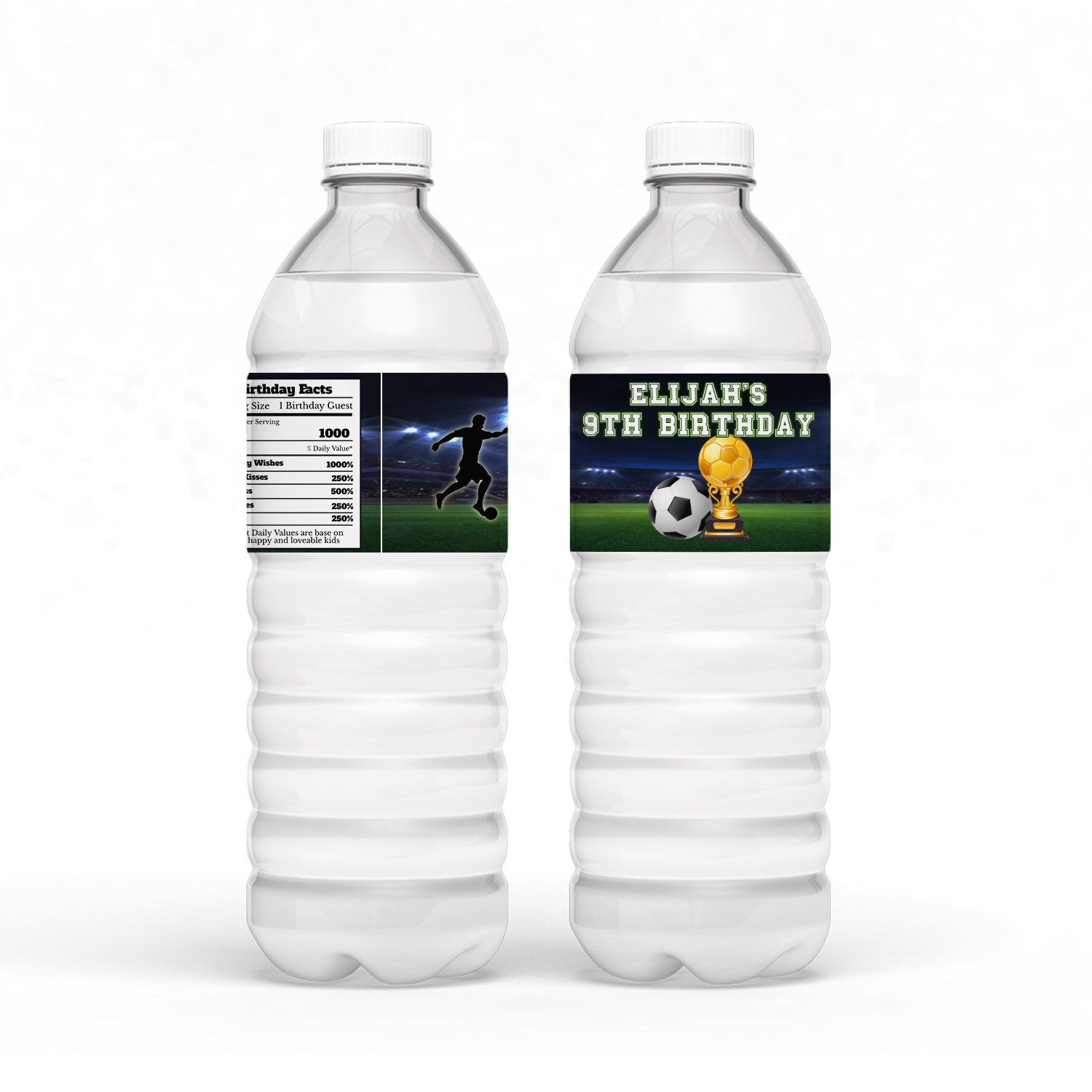 Soccer Water Bottle Label