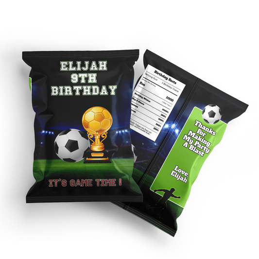 Soccer Chips Bag Label