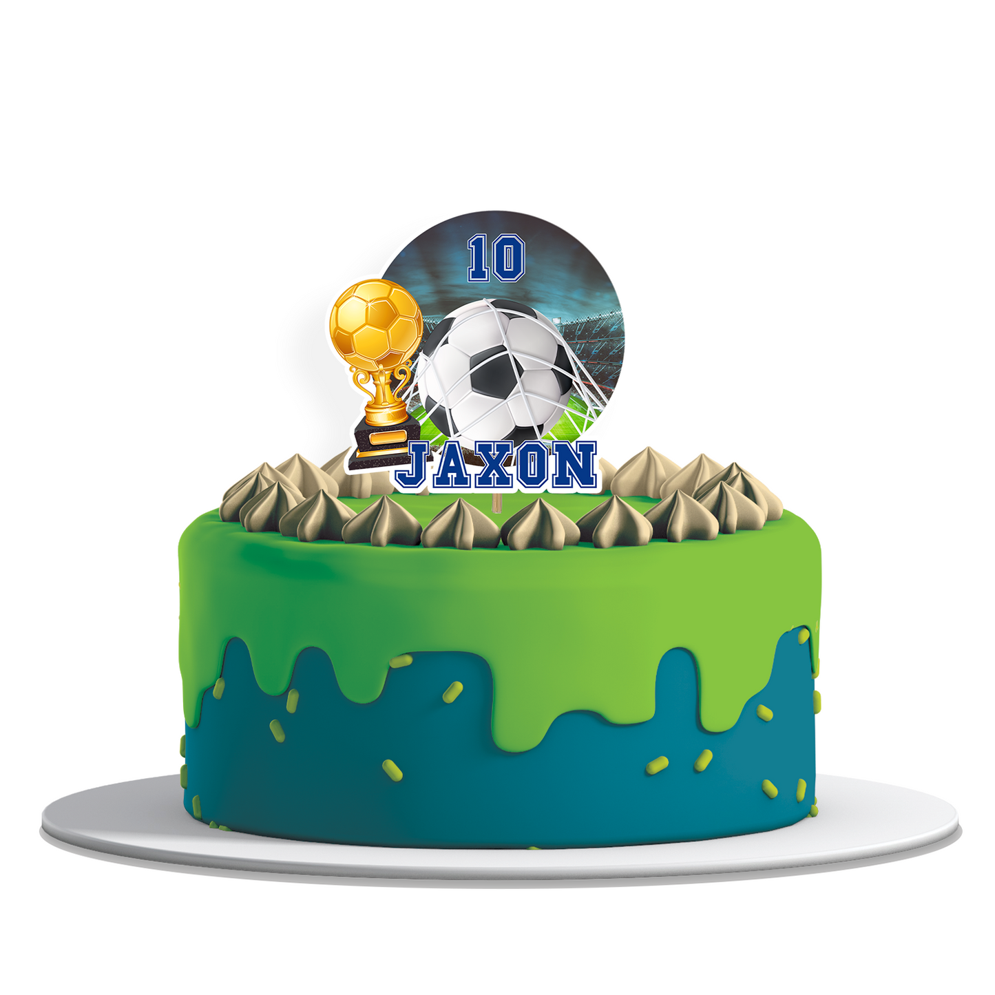 Personalized Soccer Cake Toppers