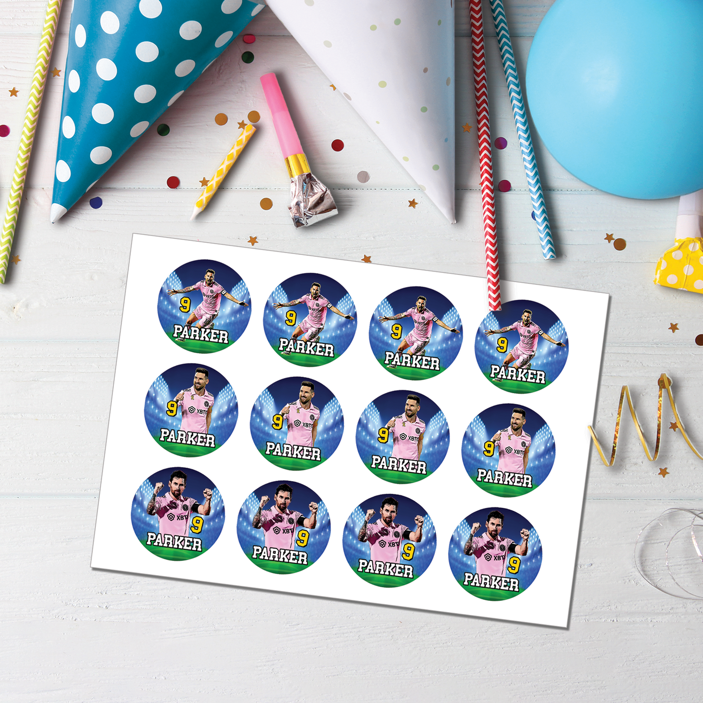 Lionel Messi Personalized Cupcakes Toppers - A Sweet Addition to Your Party