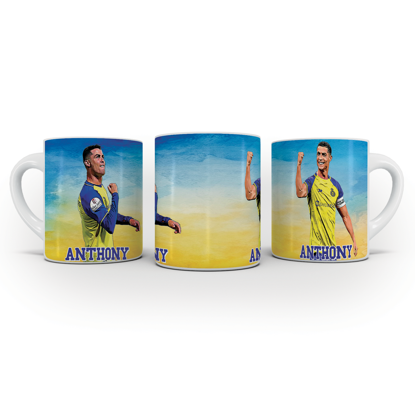 Sublimation mug with Cristiano Ronaldo design