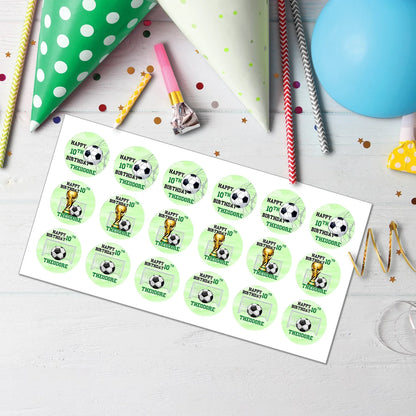 Soccer personalized cupcake toppers buy custom soccer party decorations