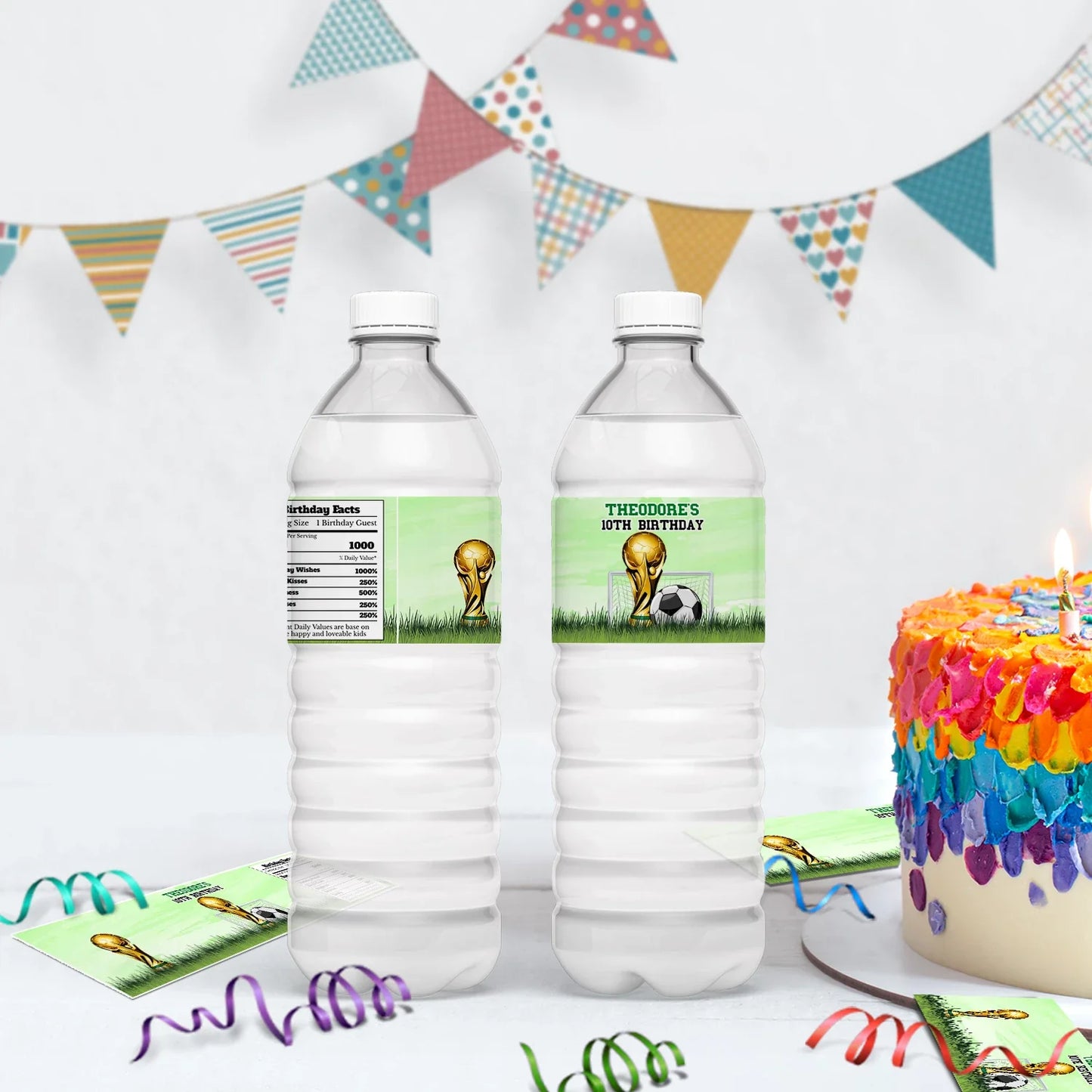 Soccer Birthday Decorations, World Cup Party Supplies, Football Themed, Messi Ronaldo Digital Template, Editable Soccer Image SVG PNG