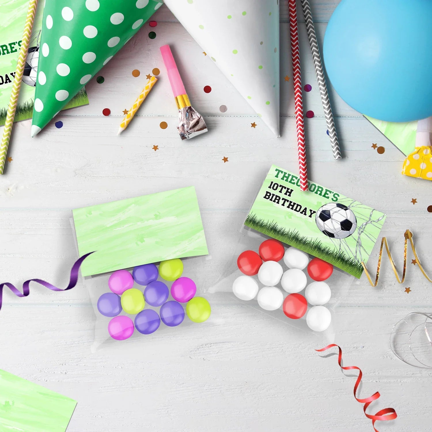 Soccer Birthday Decorations, World Cup Party Supplies, Football Themed, Messi Ronaldo Digital Template, Editable Soccer Image SVG PNG