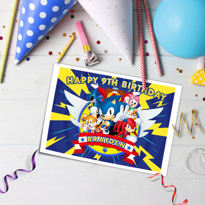 Enhance Your Party with Sonic The Hedgehog Personalized Rectangle Cake Images