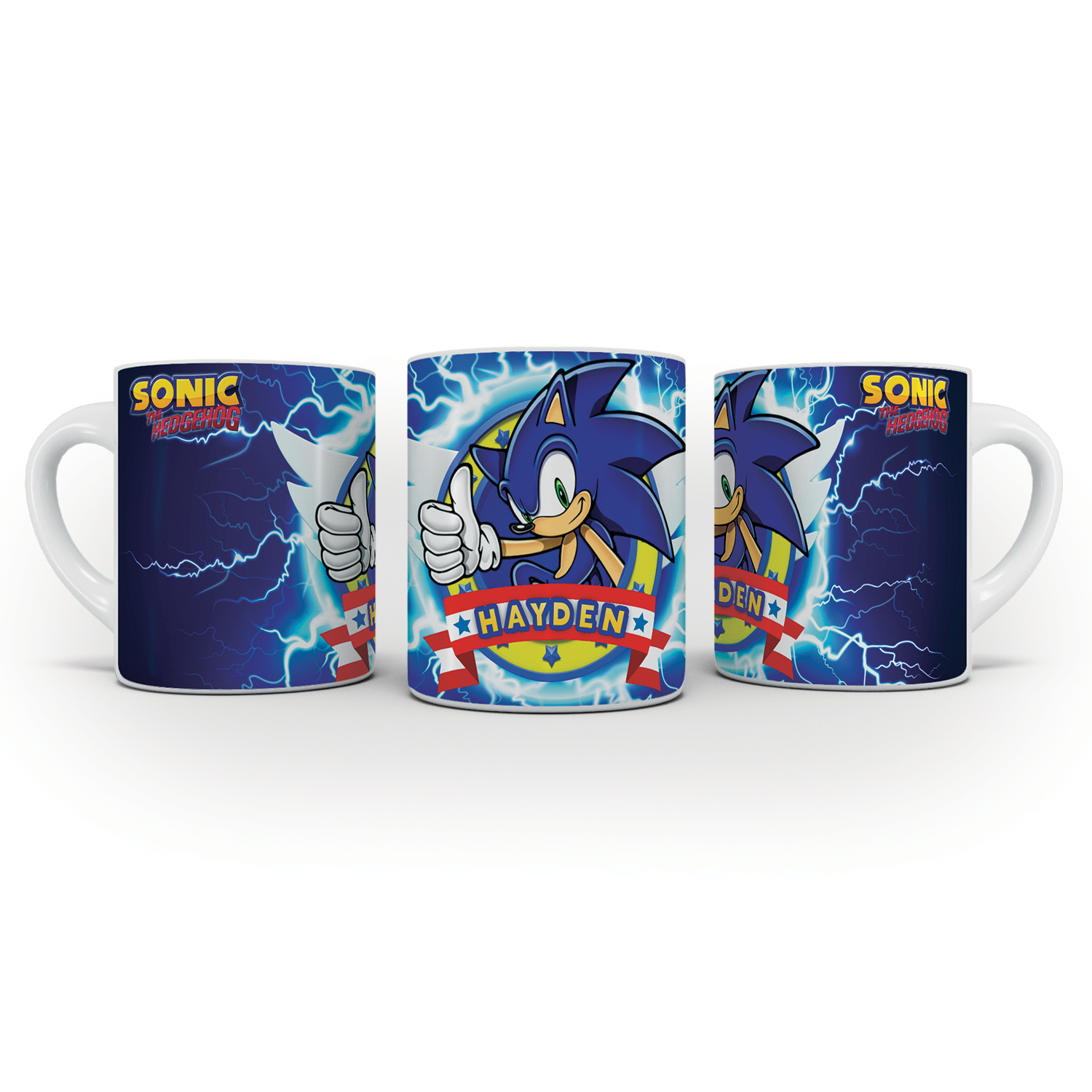 Sonic The Hedgehog themed sublimation mug