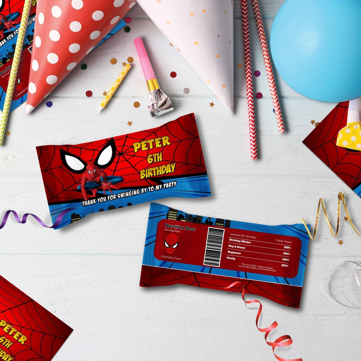 Spiderman Birthday Decorations, Spiderman Marvel Party Supplies, Super Heroes Themed, Spider-Man Digital Template, Editable Spiderman Image SVG PNG