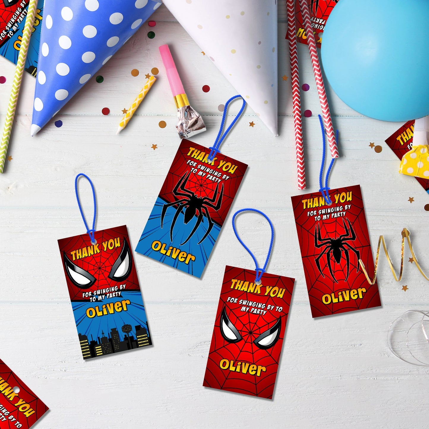 Spiderman Birthday Decorations, Super Heroes Party Supplies, Spiderman Themed, Spider-man Digital Template, Editable Spiderman Image SVG PNG