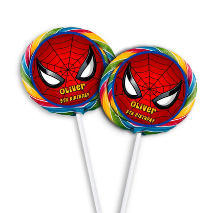 Spiderman Personalized Lollipop Label with custom name for party treats