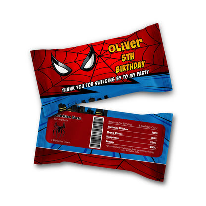 Spiderman Personalized Skittles Label for themed candy party favors