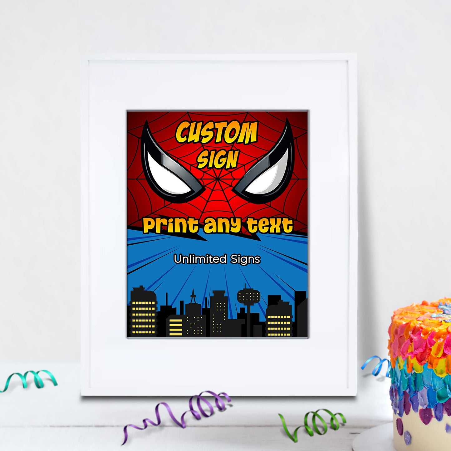 Spiderman Birthday Decorations, Super Heroes Party Supplies, Spiderman Themed, Spider-man Digital Template, Editable Spiderman Image SVG PNG