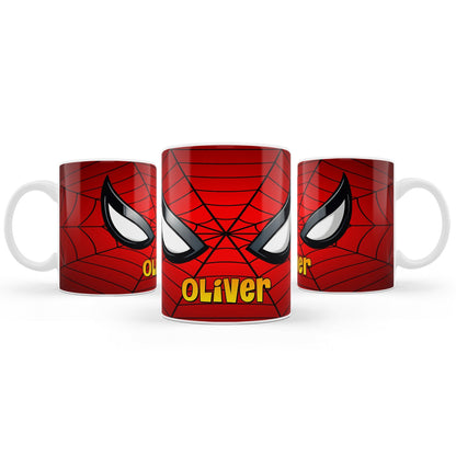 Spiderman Personalized Sublimation Mug with custom name and high-quality print