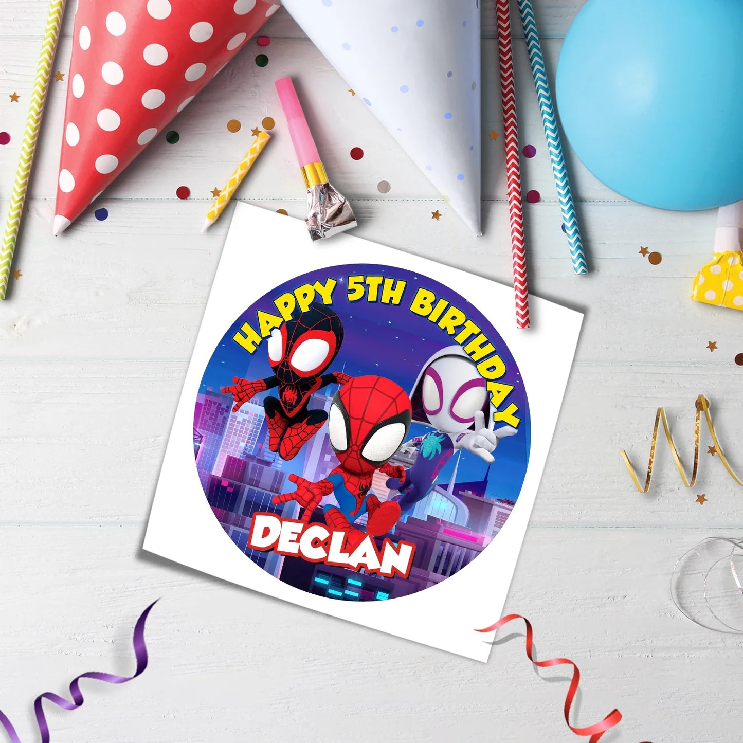 Spidey and His Amazing Friends Personalized Edible Icing Sheet Cake Images