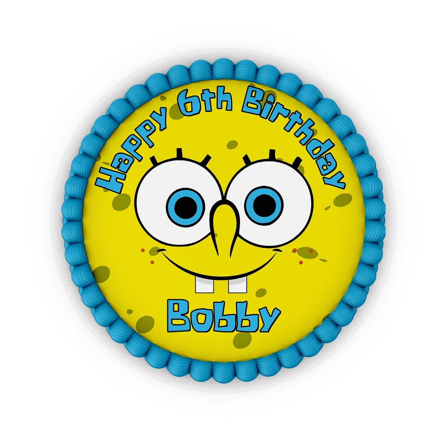 Round Spongebob edible sheet cake images