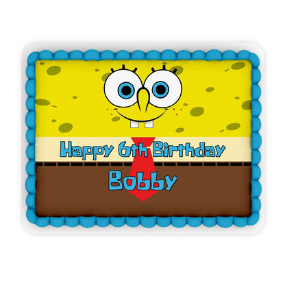 Rectangle Spongebob edible sheet cake images