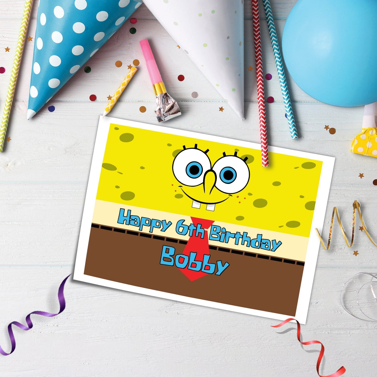 Enhance Your Cake Design with Spongebob Personalized Edible Sheet Cake Images - Rectangle