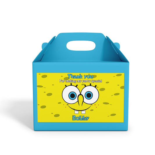 Spongebob themed treat box labels