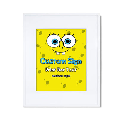 Spongebob themed custom signs