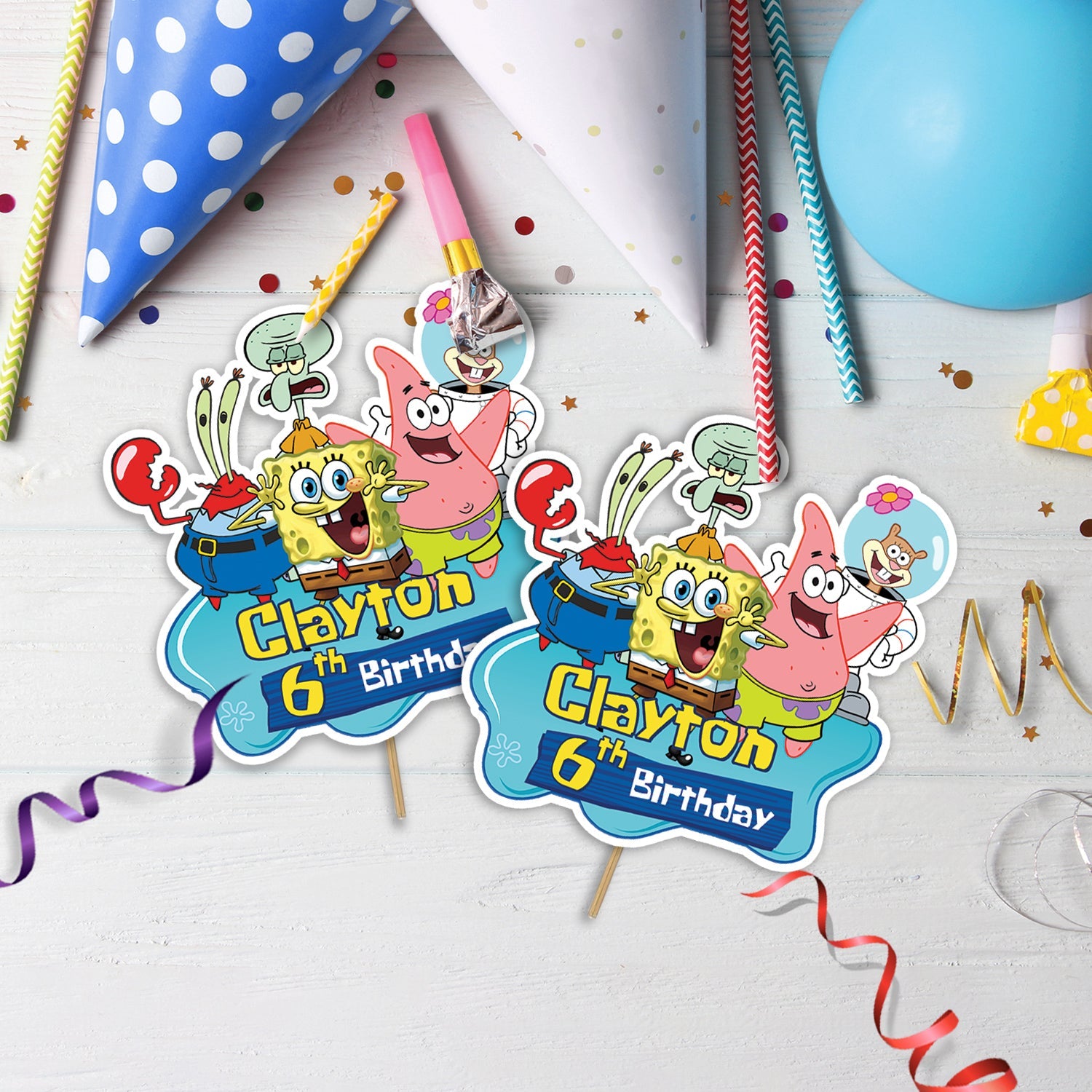Spongebob SquarePants Birthday Decorations, Mr. Krabs Party Supplies, Patrick Star, Spongebob, Spongebob SVG