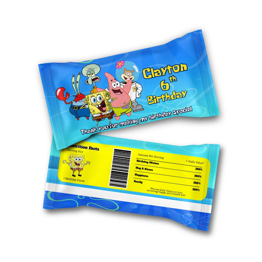 Spongebob themed Skittles labels