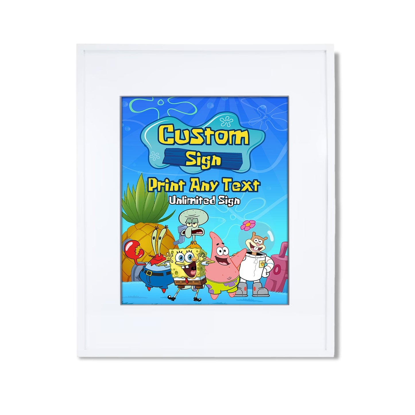 Spongebob themed custom signs