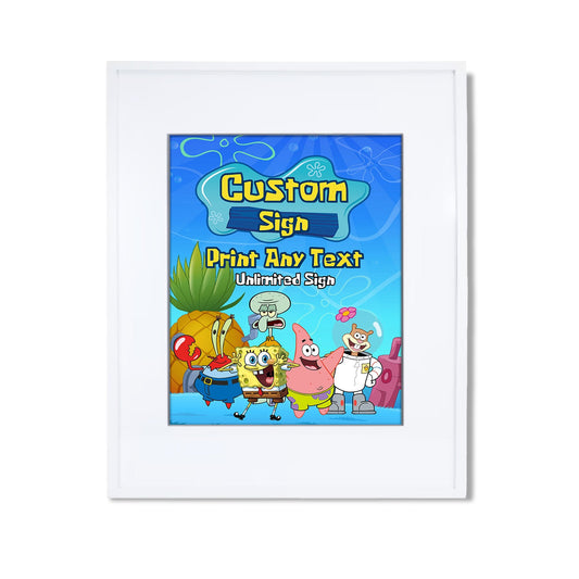 Spongebob themed custom signs