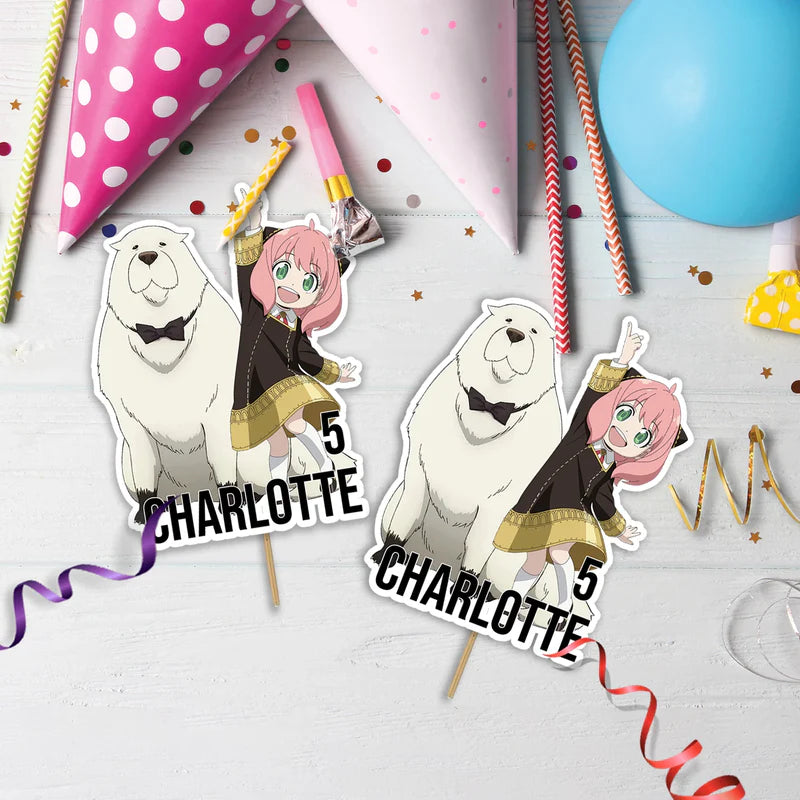 Spy X Family Birthday Decorations, Anime Party Supplies, Anya Forger Themed, Forger Family Digital Template, Editable Spy X Family Image SVG PNG