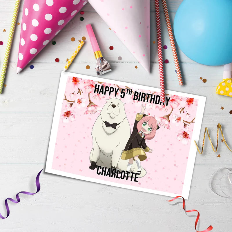 Spy X Family Personalized Icing Sheet Cake Topper Images