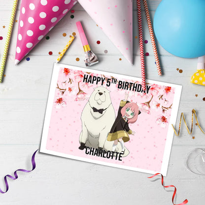Spy X Family Personalized Icing Sheet Cake Topper Images
