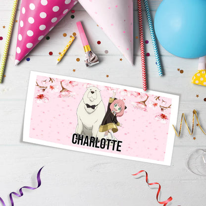 Spy X Family Birthday Decorations, Anime Party Supplies, Anya Forger Themed, Forger Family Digital Template, Editable Spy X Family Image SVG PNG