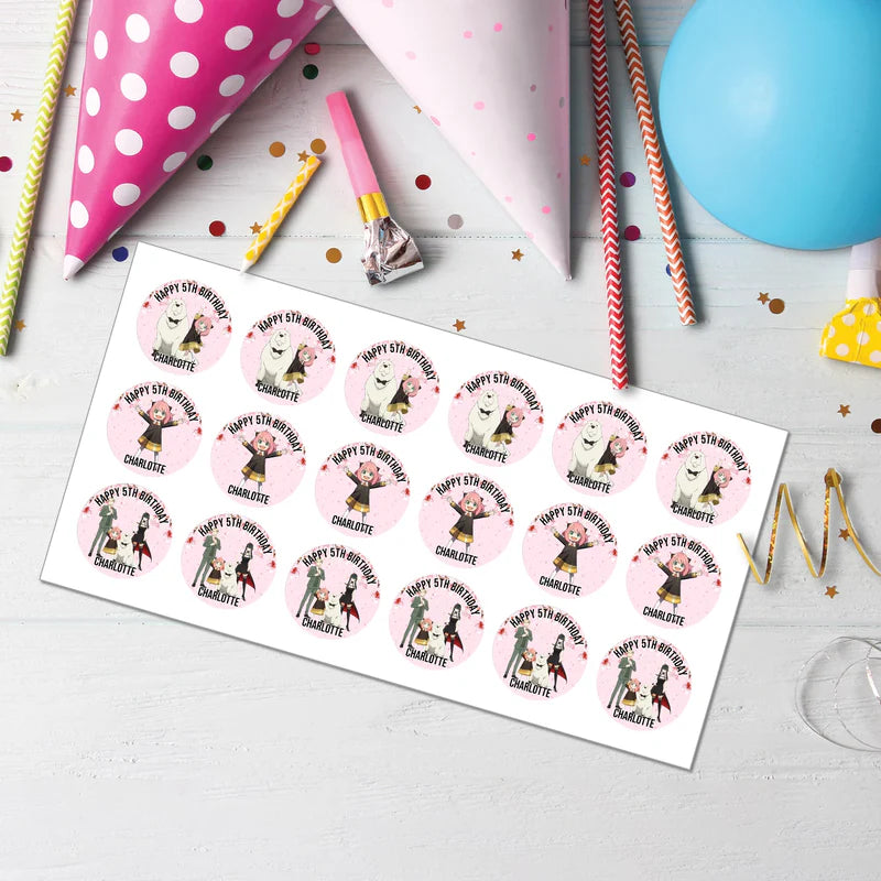 Buy Spy X Family Personalized Cupcake Toppers - Custom Party Decor