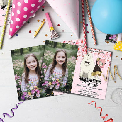 Spy X Family Birthday Decorations, Anime Party Supplies, Anya Forger Themed, Forger Family Digital Template, Editable Spy X Family Image SVG PNG