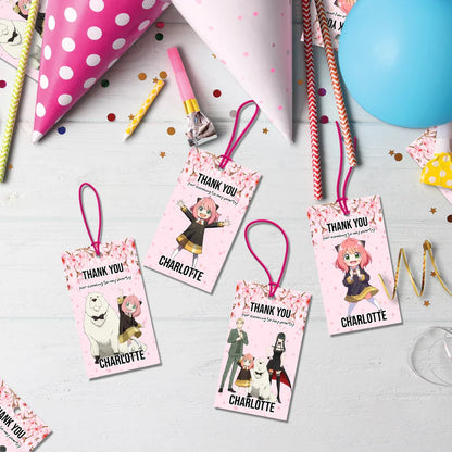 Spy X Family Birthday Decorations, Anime Party Supplies, Anya Forger Themed, Forger Family Digital Template, Editable Spy X Family Image SVG PNG
