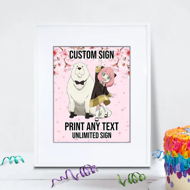 Spy X Family Birthday Decorations, Anime Party Supplies, Anya Forger Themed, Forger Family Digital Template, Editable Spy X Family Image SVG PNG