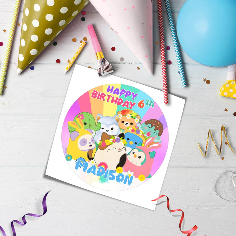 Squishmallows Edible Icing Sheet Cake Images