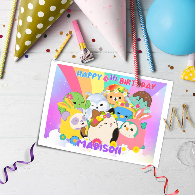 Squishmallows Edible Sheet Cake Topper