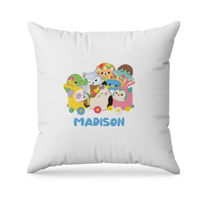 Squishmallows sublimation pillowcase, soft fabric, colorful print.