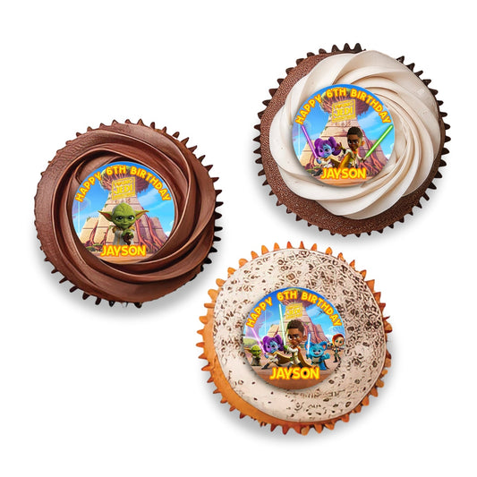 Star Wars: Young Jedi Adventures Personalized Cupcakes Toppers