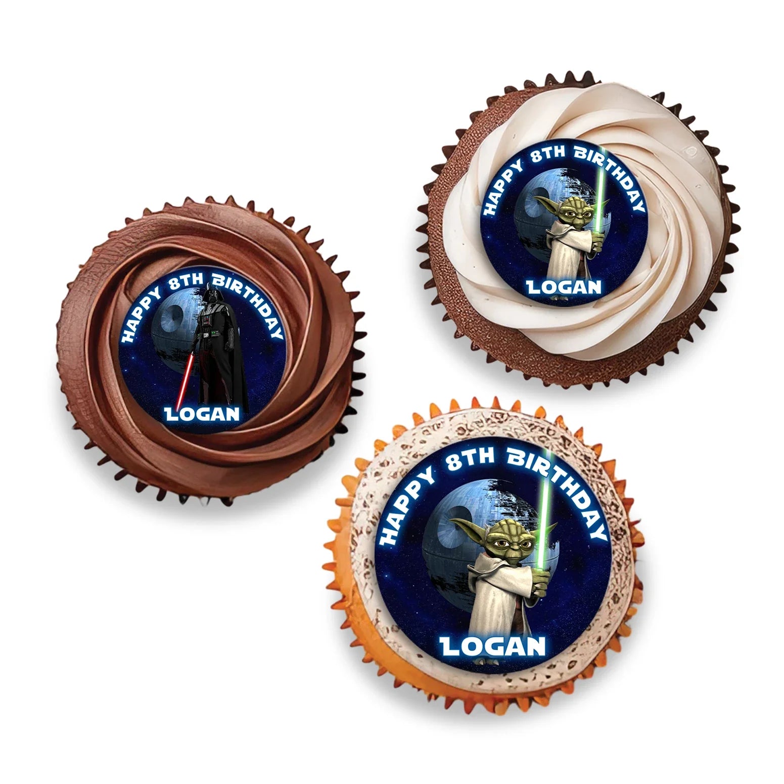 Star Wars Personalized Cupcakes Toppers for a fun, personalized touch to each cupcake