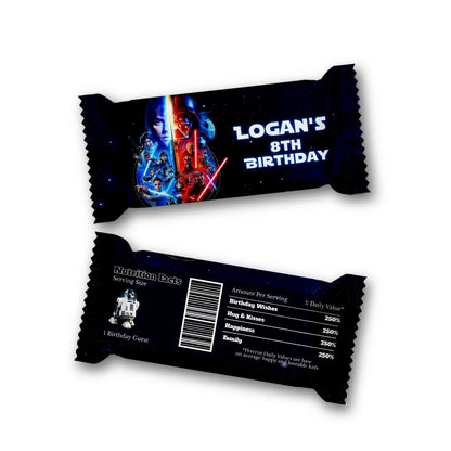 Star Wars Rice Krispies Treats Label & Candy Bar Label with personalized Star Wars designs